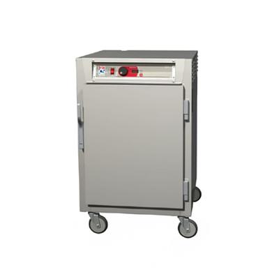Metro C585-SFS-LPFC 1/2 Height Insulated Mobile Heated Cabinet w/ (17) Pan Capacity, 120v, Clear/Solid Doors, 120 V, Stainless Steel