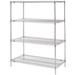 Metro EZ2460BR-4 Super Erecta Zinc Wire Shelf Kit - 60"W x 24"D x 74"H, Silver