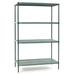 Metro EZPR2436NK3-4 Super Erecta Pro Epoxy Coated Wire Shelf Kit - 36"W x 24"D x 74"H, 4 Wire Tiers, Green