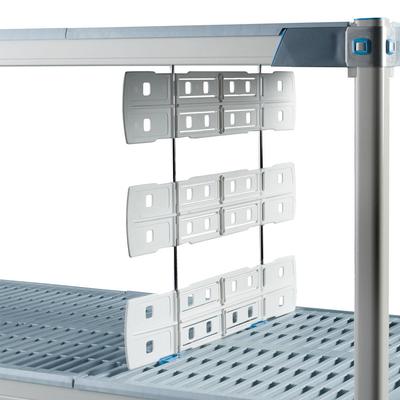 Metro MD18-24 Shelf Divider for Open Grid & Wire Shelves - 18" x 24", Gray, Poly & Stainless