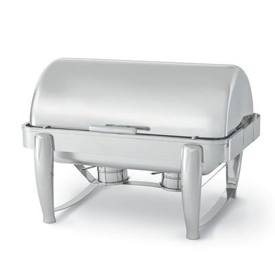 Vollrath T3600 D-Lux Full Size Chafer w/ Roll-top Lid & Chafing Fuel Heat, Silver