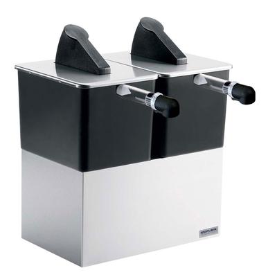 Server 07300 Twin Countertop Dispenser w/ (2) Pumps, 1-1/2 Gallon Pouches, 1 oz. Maximum Yield, Stainless Base, Silver