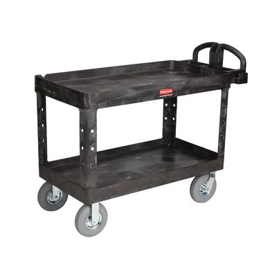 Rubbermaid FG454610 BLA 2 Level Polymer Utility Cart - 55