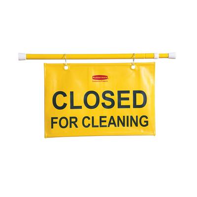 Rubbermaid FG9S1500 YEL Closed for Cleaning Sign - Yellow, English, Pack of 6