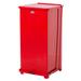 Rubbermaid FGST24EPLRD 24-gal Square Plastic Step Trash Can, 15"L x 15"W x 30"H, Red, 13 Gallon, Fire-Safe Steel