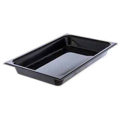 Carlisle 10200B03 2 1/2"D Full Size Food Pan, Polycarbonate, Black