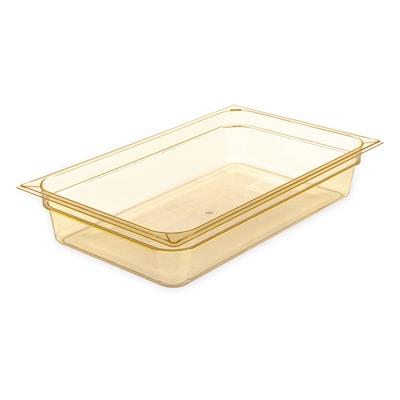 Carlisle 10401B13 4"D Full Size High Temp Food Pan - Stackable, Amber
