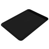 Carlisle 1612FG004 Glasteel Fiberglass Cafeteria Tray - 16 3/10" L x 12"W, Black