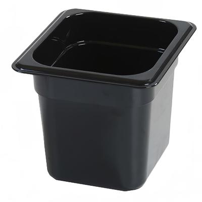 Carlisle 3088503 6"D Sixth Size High Temp Food Pan, Black