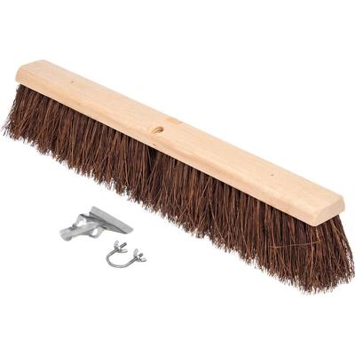 Carlisle 3621912400 24" Garage Floor Push Sweep - Palmyra, Palmyra Bristles, Hardwood Block, Beige