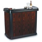 Carlisle 7550094 Maximizer 56" Portable Bar - 15 gal Ice Bin, Polyethylene, Cherrywood, 2-step Countertop, Built-in Cutting Board, Brown