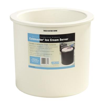 Carlisle CM101202 3 gal Ice Cream Server - Clear/White, Refrigerant Gel Insulated, Clear Polycarbonate Lid