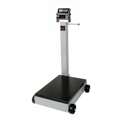 Detecto 5852F-210 500 lb Digital Portable Scale w/ 210 Weight Display Indicator, 500-lb. Capacity, Stainless Steel, 100/240 V