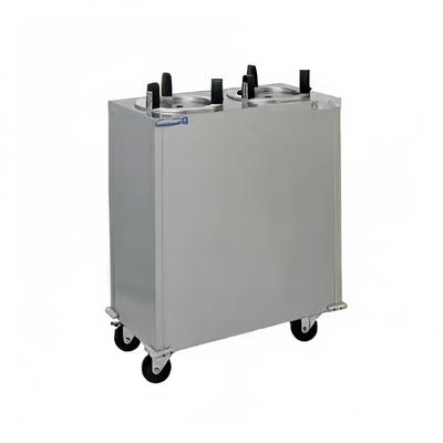 Delfield CAB2-1013ET 32 1/4" Heated Mobile Dish Dispenser w/ (2) Columns - Stainless, 120v, Silver