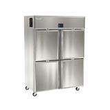 Delfield GAF2P-SH Specification Line 55" 2 Section Reach In Freezer, (4) Solid Doors, 115v, Silver