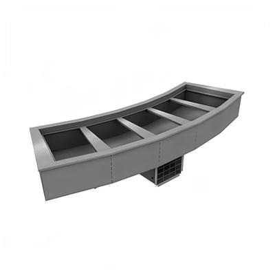 Delfield N8144-BRP 40" Drop-In Refrigerator w/ 2 Pan Capacity - Cold Wall Cooled, 115v, Curved, Mechancially Cooled, Stainless Steel