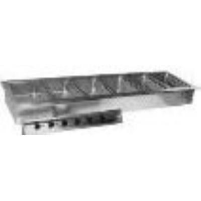 Delfield N8773-D Drop-In Hot Food Well w/ (5) Full Size Pan Capacity, 208 230v/1ph, Five Pan Wells, Stainless Steel