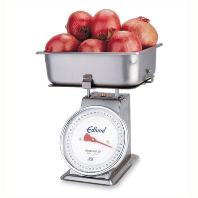 Edlund HD-50 Dial Type Receiving Scale w/ Sloped Face, Top Load, Stainless, Stainless Steel