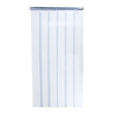Curtron M108-PR-80-3PK 80" M-Series Replacement Strips - 8" Wide Strips, Looped-Top, PVC, Clear