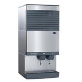 Follett 110CT425A-LI 425 lb Countertop Nugget Ice Dispenser for Commercial Ice Machines - 90 lb Storage, Cup Fill, 115v, Lever Dispense, Stainless Steel