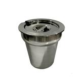 Paragon 598250 3 qt Vegetable Insert Jar & Lid for Ladle Warmers, Stainless, Stainless Steel