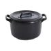 Yanco BP-4104 8 oz Melamine Bowl w/ Handles and Lid, Black