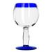 Libbey 92309 16 oz Aruba Coupe Martini Cocktail Glass, Cobalt Blue Rim and Base, 12/Case