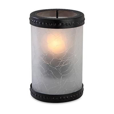 Sterno 80302 Vogue Candle Lamp - 3 1/8"D x 5"H, Glass, Frost/Bronze, White