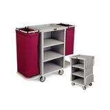 Forbes Industries 2292 Housekeeping Cart w/ (3) Shelves & (2) Bags - 24"L x 19"W x 36"H, Plastic, Gray