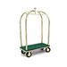 Forbes Industries 2538-SS Birdcage Luggage Cart w/ Carpeted Deck - 48"L x 24"W x 78"H, Brushed Steel, Chrome