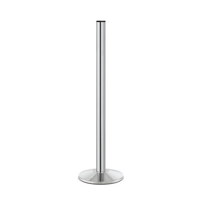 Forbes Industries 2789-CH 48"H Portable Crowd Control Stanchion Post - 14" Weighted Base, Steel w/ Chrome Finish, Silver