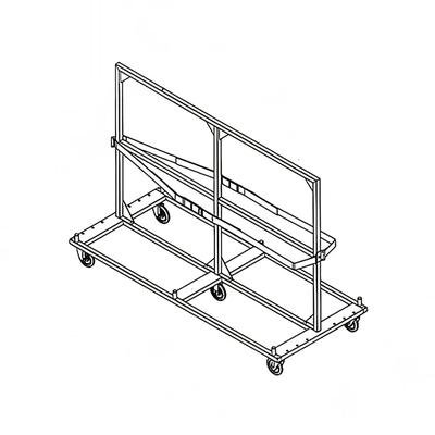Forbes Industries 4199-6 Transport Cart w/ Heavy Duty Poly Straps for 5 ft to 6 ft Long Stage Components