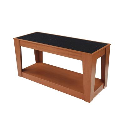Forbes Industries 5200-5-H2 60" Mobile Induction Table w/ 2 Left & Right Holding/Warming Units - Glass Cook Top, 120v, Stainless Steel