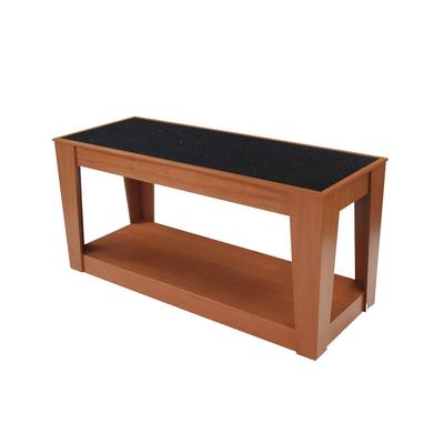 Forbes Industries 5200-6-H1 72" Mobile Induction Table w/ 1 Center Holding/Warming Unit - Glass Cook Top, 120v, Stainless Steel
