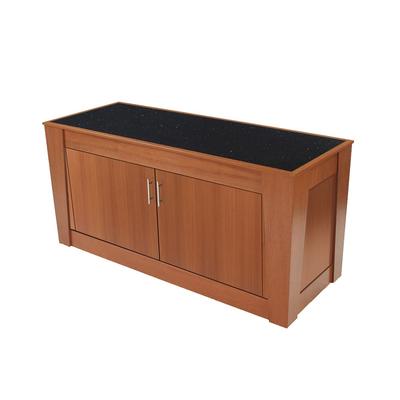 Forbes Industries 5203-5-H2 60" Mobile Induction Table w/ 2 Left & Right Holding/Warming Units - Glass Cook Top, 120v, Stainless Steel