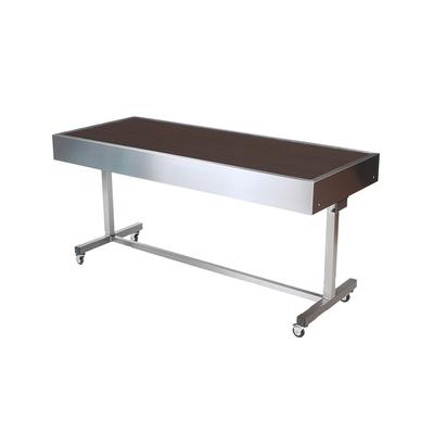 Forbes Industries 5220-8-C1 96" Mobile Induction Table w/ 1 Center Cooking Unit - Glass Cook Top, 120v, Stainless Steel