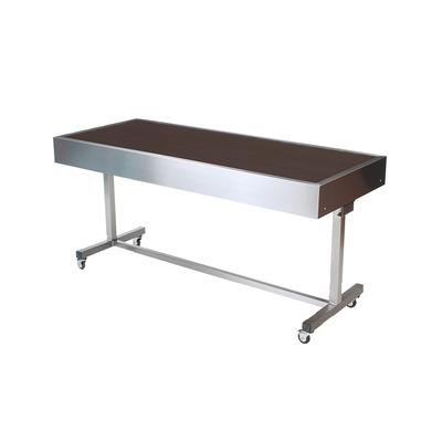 Forbes Industries 5220-8-C1 96" Mobile Induction Table w/ (1) Center Cooking Unit - Glass Cook Top, 120v, Stainless Steel