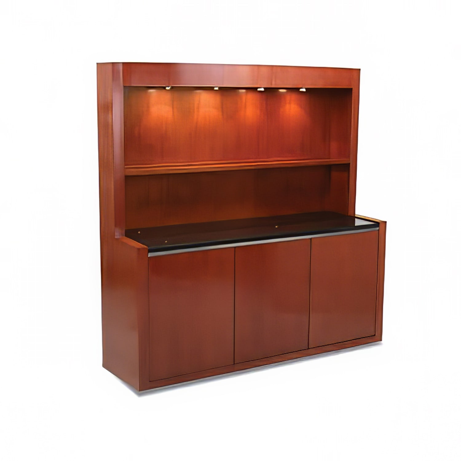 "Forbes Industries 5881 72"" Portable Bar w/ Wood Veneer Cabinet & Avonite Countertop - 27""D x 78""H, Brown"