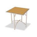Forbes Industries 7035L-48 36" Square Collapsible Table w/ Laminate Top & Brushed Steel Frame, 48"H, Stainless Steel