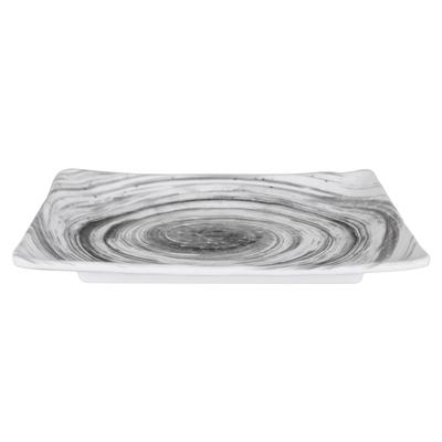 Elite Global Solutions D1061RC-BD Rectangular Melamine Dinner Plate - 10" x 6 3/4", Black