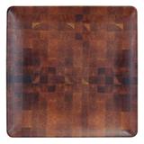 Elite Global Solutions ECO1111SQ-CK 11" Melamine Dinner Plate, Wood Pattern, Bamboo/Melamine, 6/Case, Brown