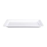 Elite Global Solutions M137RC-W 13" x 7" Rectangular Vogue Platter - Melamine, White