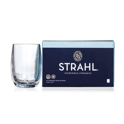 Strahl N408401 13 oz Design Stemless Osteria Bordeaux Glass (4 pc), Plastic, Clear
