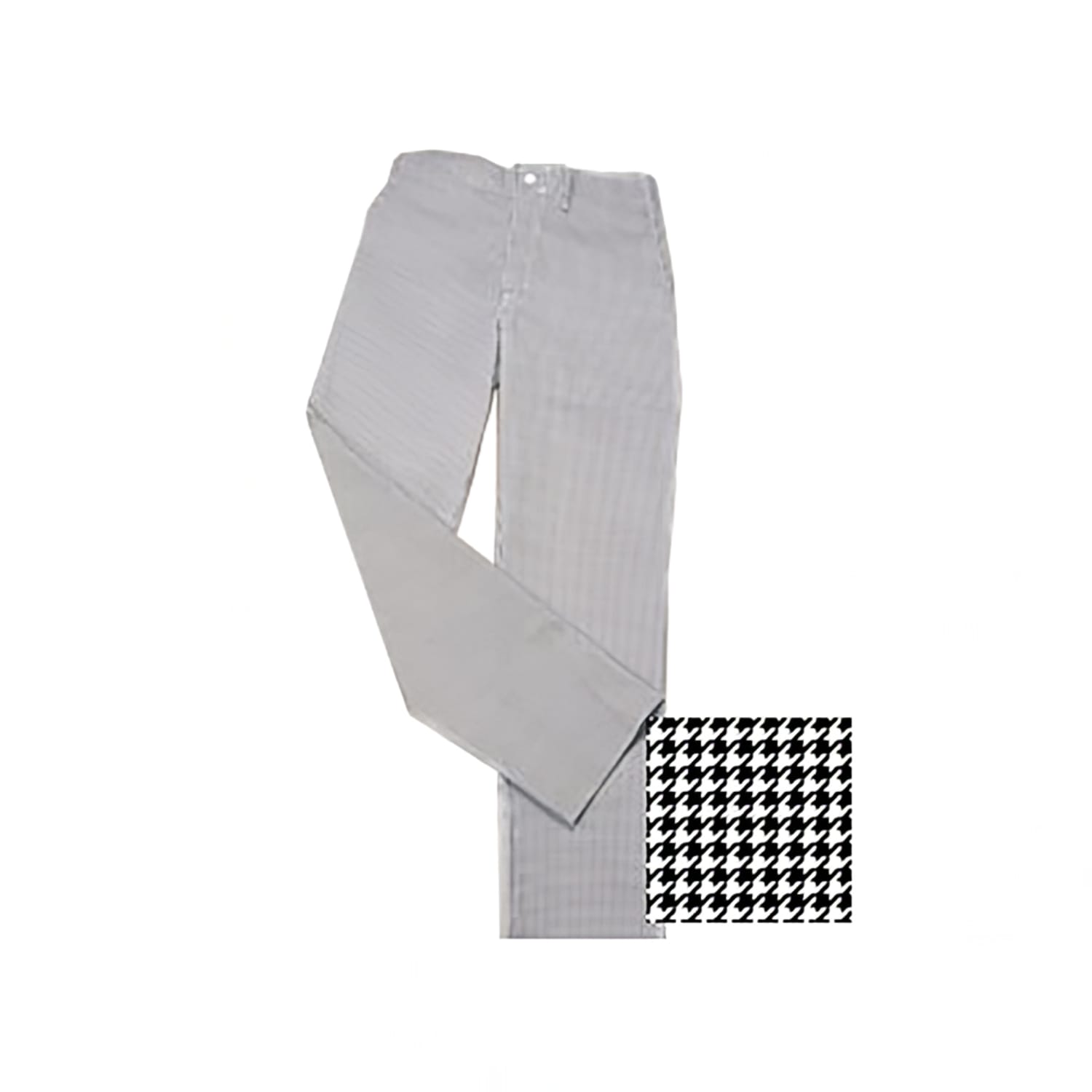 Chef Revival RZFC-PANTLG Chef Pants w/ Elastic Waist - Poly/Cotton, Black/White Houndstooth, Large, Multi-Colored