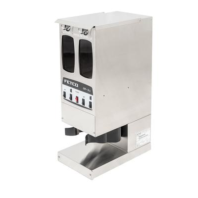 Fetco GRS-1202 Portion Controlled Commercial Coffee Grinder w/ (2) 5 lb Hoppers, 120v, Silver