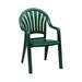 Grosfillex 49092078 Pacific Outdoor Stackable Armchair - Resin, Green, Amazon Green, UV-Resistant Resin