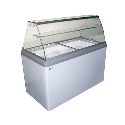 Excellence Industries HBD-4HC 28 1/2" Stand Alone Ice Cream Dipping Cabinet w/ 6 Tub Capacity - White, 115v