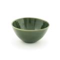 Front of the House DBO154GRP21 42 oz Oval Kiln Bowl - 7 1/4" x 7 1/2", Porcelain, Leek, Leek Green