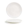 Front of the House DDP093BEP22 9 1/2" Round Catalyst Spoke Plate - Porcelain, White