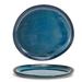 Front of the House DSP036BLP23 7 1/2" Round Artefact Plate - Porcelain, Indigo, Blue